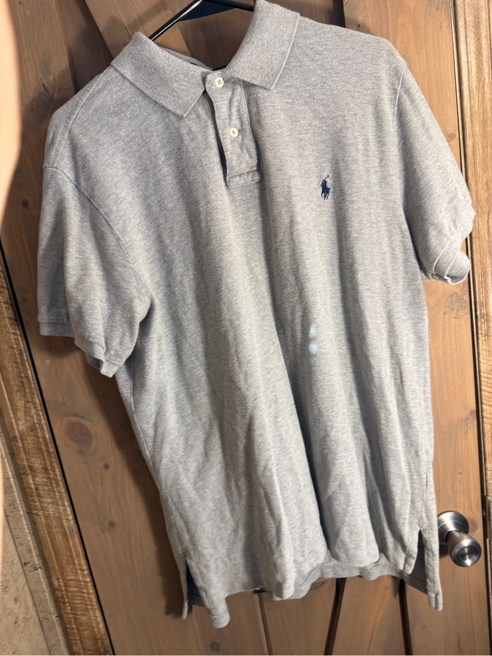 Ralph Lauren Light Gray Polo with Navy Pony